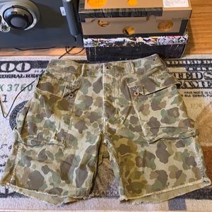 Camo polo cargo fishing shorts